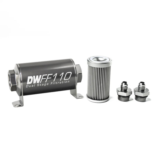 Deatschwerks 110mm Inline Fuel Filter - 10 Micron