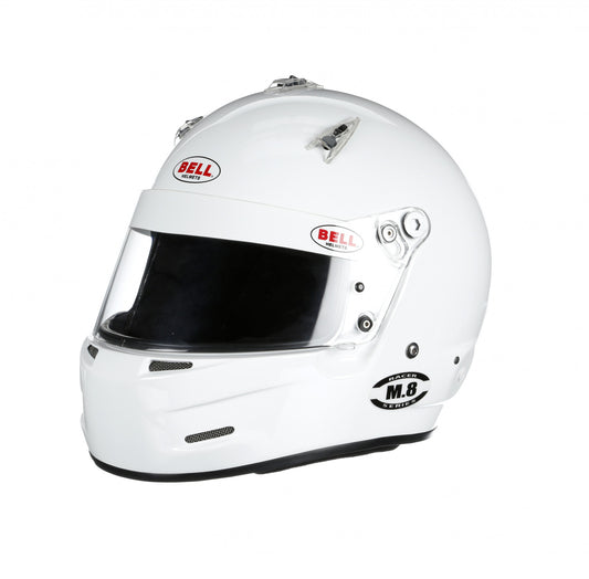 Bell M8 Racing Helmet-White Size 2X Extra Large