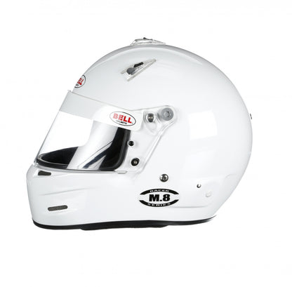 Bell M8 Racing Helmet-White Size Extra Large