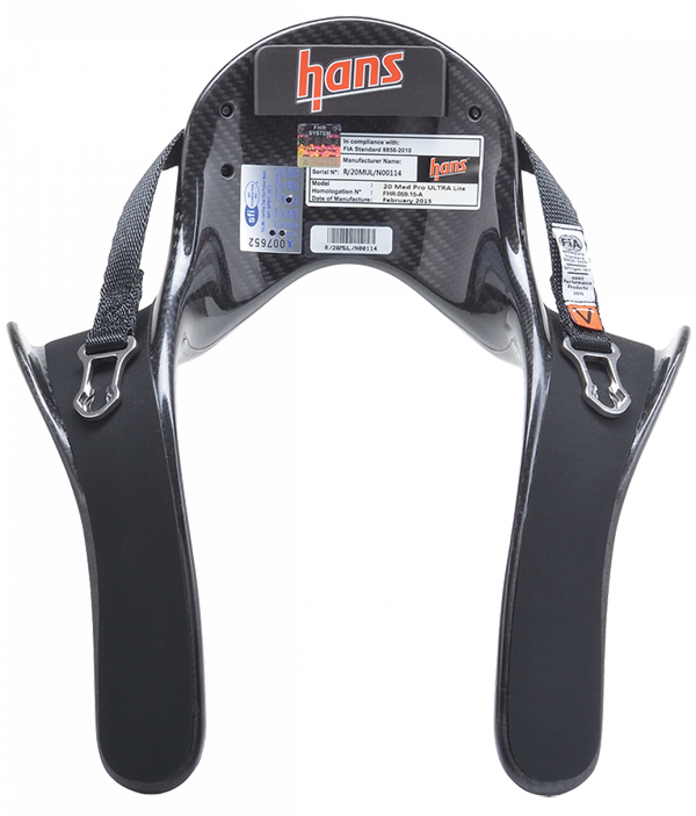 HANS Device Pro Ultra Lite Head & Neck Restraint Post Anchors Medium 30 Degrees