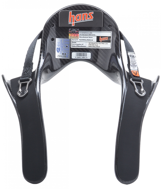 HANS Device Pro Ultra Lite Head & Neck Restraint Post Anchors Medium 20 Degrees