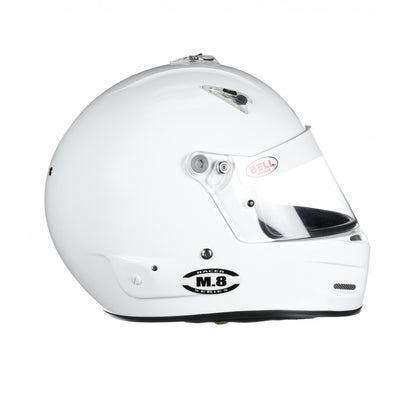 Bell M8 Racing Helmet-White Size Large