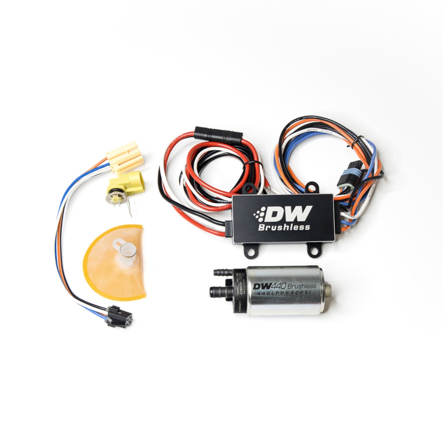 Deatschwerks 440lph In-Tank Brushless Fuel Pump with PWM Controller & 9-0908 Install Kit