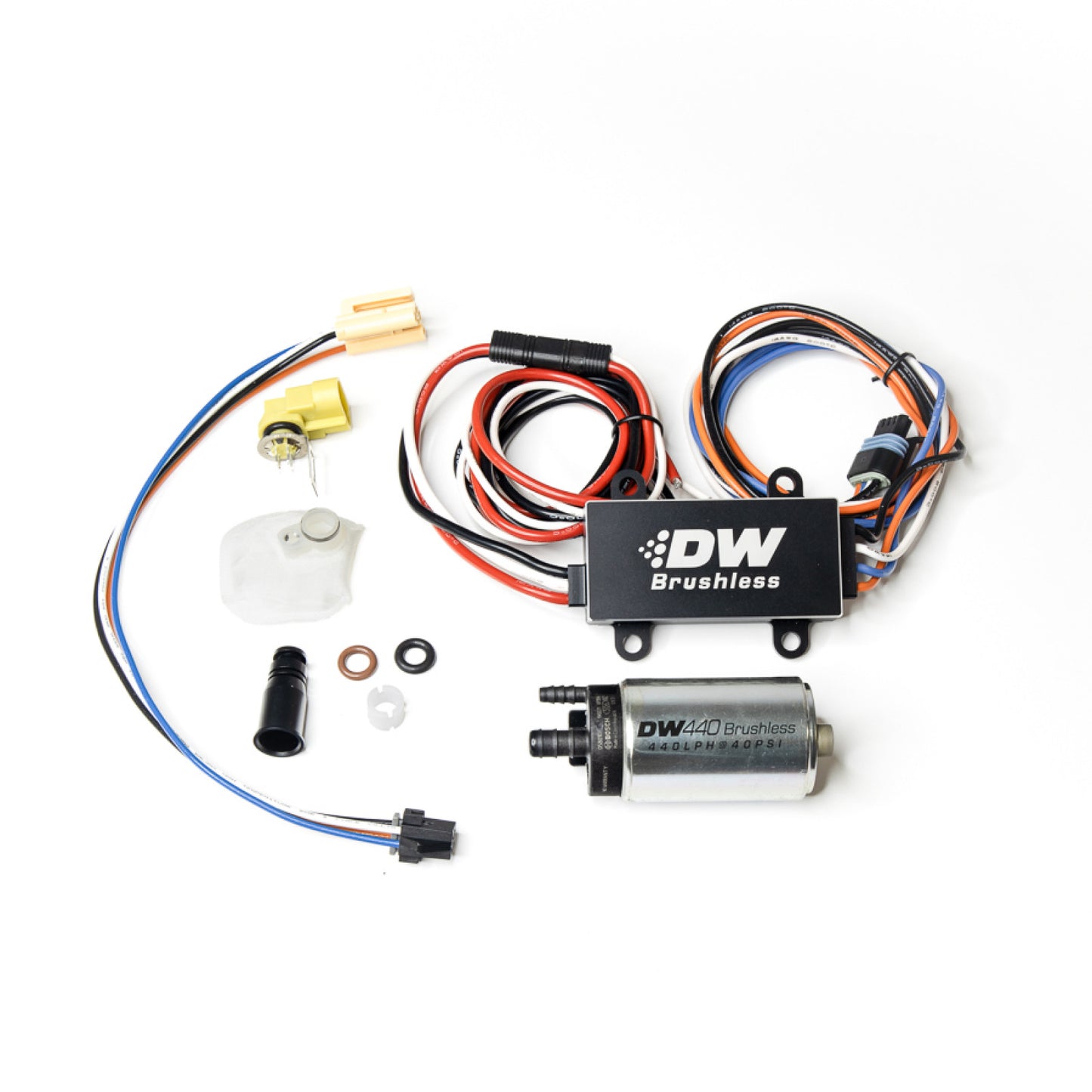 Deatschwerks 440lph In-Tank Brushless Fuel Pump with Single/Dual Controller & 9-0910 Install Kit