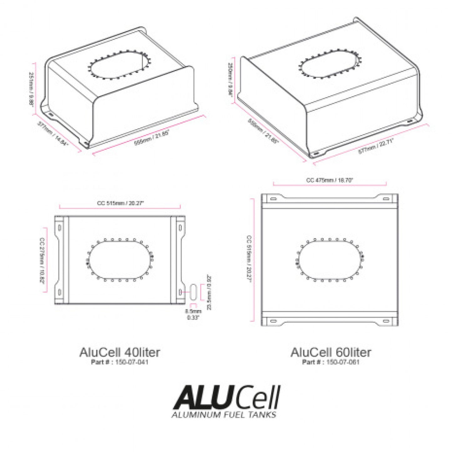 Nuke Performance AluCell Fuel Tank 40 Liter with Nuke Performance CFC Unit