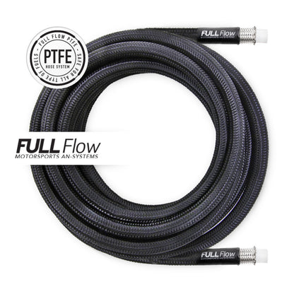 Nuke Performance Black Nylon PTFE Stainless Braided Fuel Hose AN-6, 1 Meter